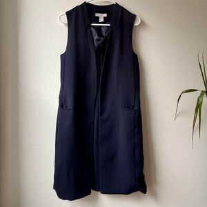 H&M Navy Long Dress Vest